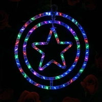 Celebrate Ganesh Chaturthi, Diwali in a unique style by decorating your houses and windows with our double wired star lamp light. Colours: Warm white                  Multi                   Decorate it at the back of Ganpati ji or hang it anywhere to make the decor unique.   Plug operated light with high quality wire and pendant.  Comes in box packing