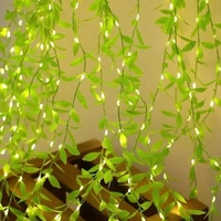 Artificial Leaf Curtain String Light with 180 LED Fairy Lights, Remote & 8 Modes | Decorative Curtain Lights