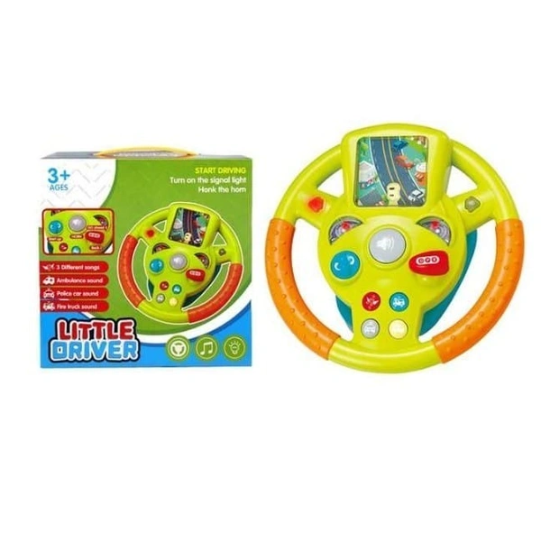 Multifunctional steering wheel toy.Color random only