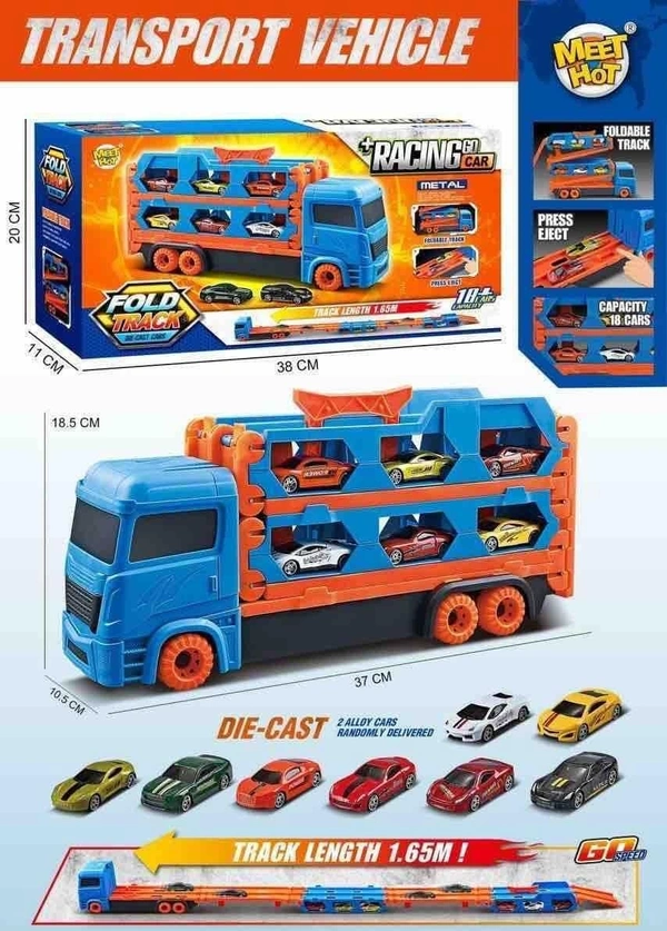 Fold track diecast cars launcher