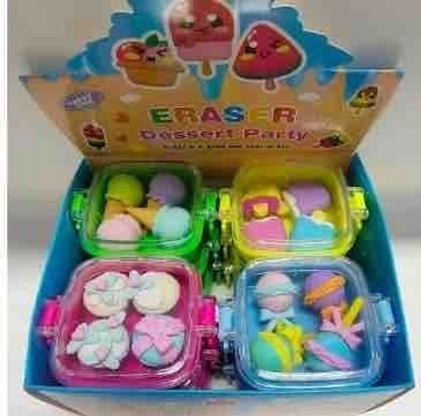 New arrival Erasers in plastic box packing