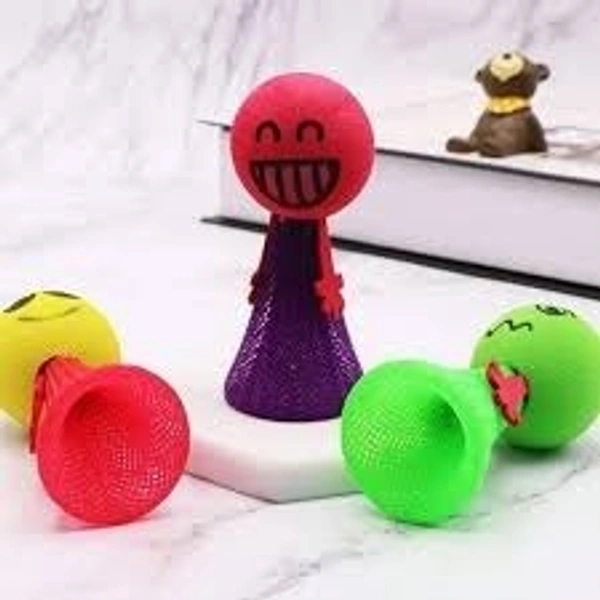 Smiley emoji jump toy