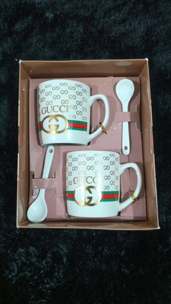 New ceramic mug set with spoon Premium quality Box packing set of 2 mugs and 2 spoons