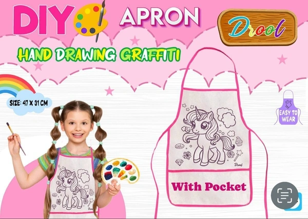Diy apron kit with front pocket on apron. Design random only girl or boy choice possible