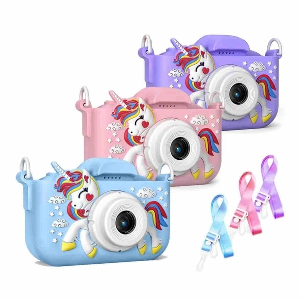 Best quality unicorn, space and dino theme digital camera with silicon covers