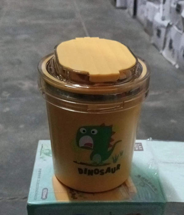 Steel insulated soup bowl tiffin with straw attachment