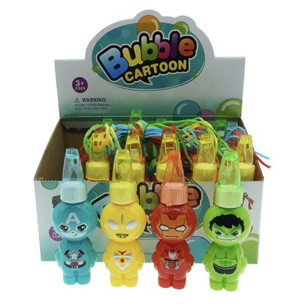 New bubble toy with whistle in cartoon characters