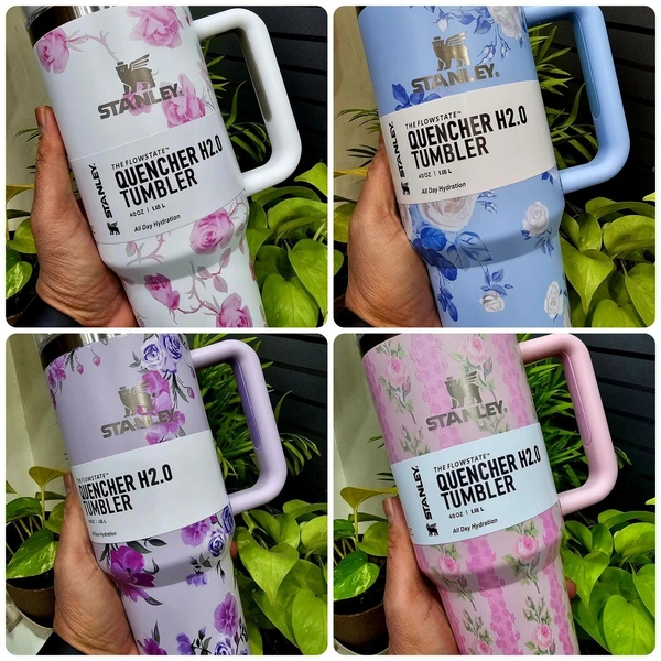 Stanley Printed Steel Sipper – 1 Pc | Fashionable, Durable, and Leak-Proof Bottle for Everyday Hydration - Purple