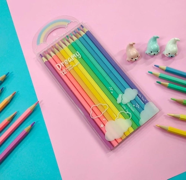 Pastel color pencil set of 12