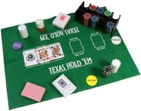 200 Chips Poker Set for Adults with Mat, 2 Decks Playing Cards, 1 Dealer Button, 1 Big Blind, 1 Small Blind Button (Texas Hold Em Poker for Adults) pls note shipping weight of this box is 2.5 kg