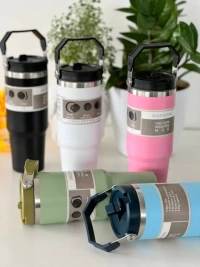 Vacuum Flask Thermal Cup Portable Sports Car Double Wall Stainless Steel