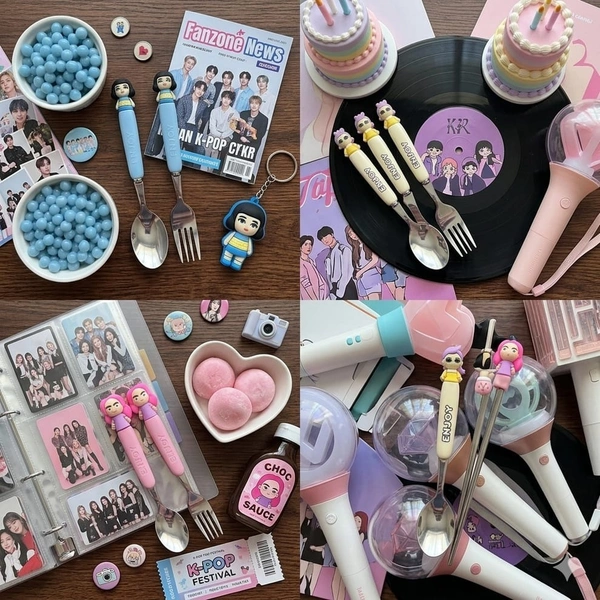 New arrival Kpop theme cutlery set