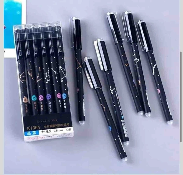 Back in stock Set of 12 space theme erasable pens