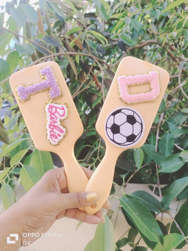 Customised wooden hair brush