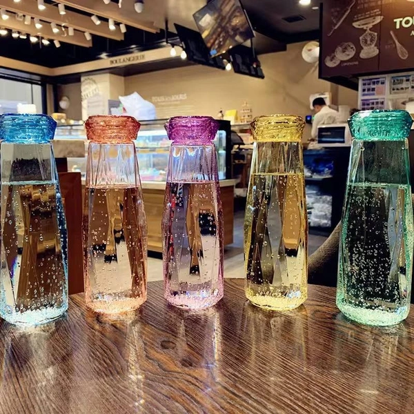 Crystal glass bottle 500 ml  Color random only Box packing