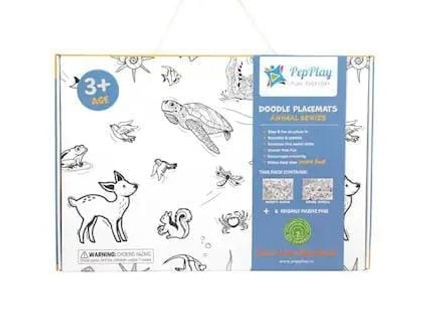 Doodle mats diy kit Reusable 2 themes available vehicle and animal Included in box are 2mats and markers. 