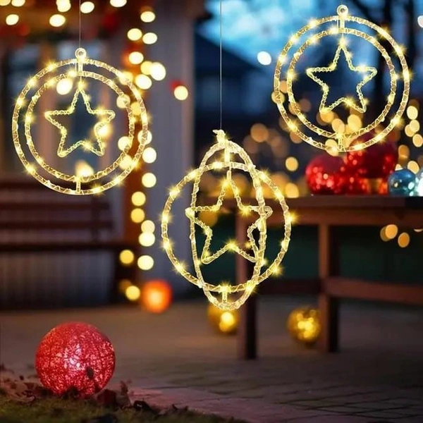 Celebrate Ganesh Chaturthi, Diwali in a unique style by decorating your houses and windows with our double wired star lamp light. Colours: Warm white                  Multi                   Decorate it at the back of Ganpati ji or hang it anywhere to make the decor unique.   Plug operated light with high quality wire and pendant.  Comes in box packing
