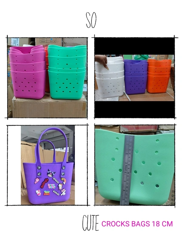 Crocs Bag with charms. Real pic shared Color random only