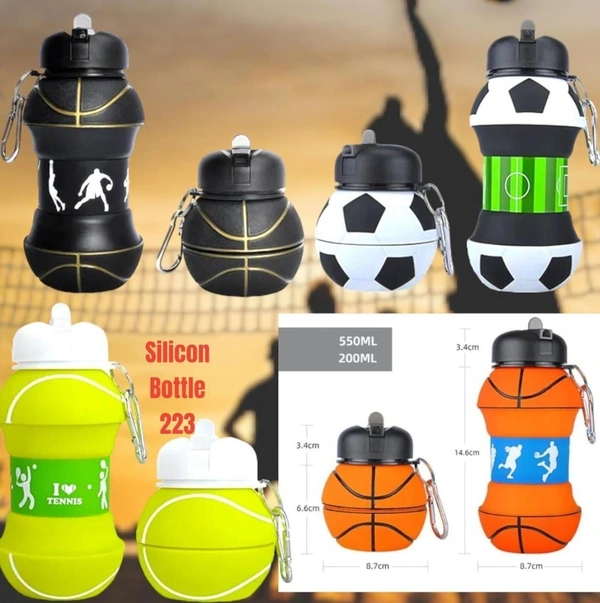 Silicon foldable bottle in game theme