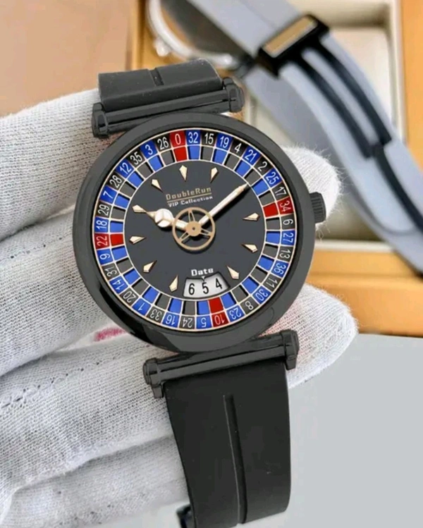 Timespace Doublerun Casino Watch With Functioning Date And Magnetic Silicon Strap