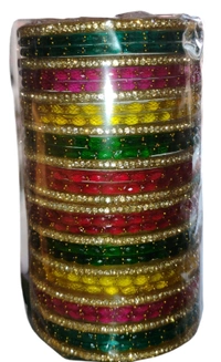 Rain Drop Rainbow Bangle Set - 2.8