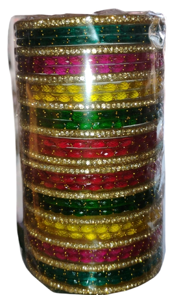 Rain Drop Rainbow Bangle Set - 2.8