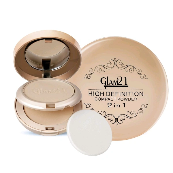 Glam21 High Definition Compact Powder 2 IN 1 ( Face Powder)