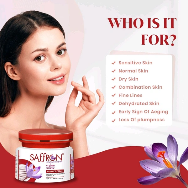 VI-JOHN Saffron Fairness Advance Cream 50g.