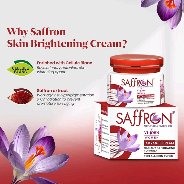 VI-JOHN Saffron Fairness Advance Cream 50g.