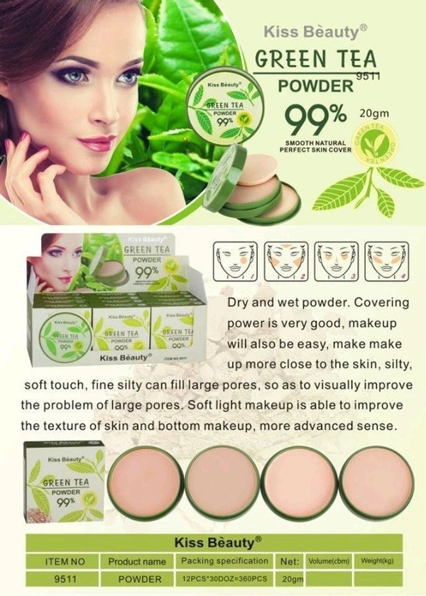 Kiss Beauty Green Tea Compact Powder