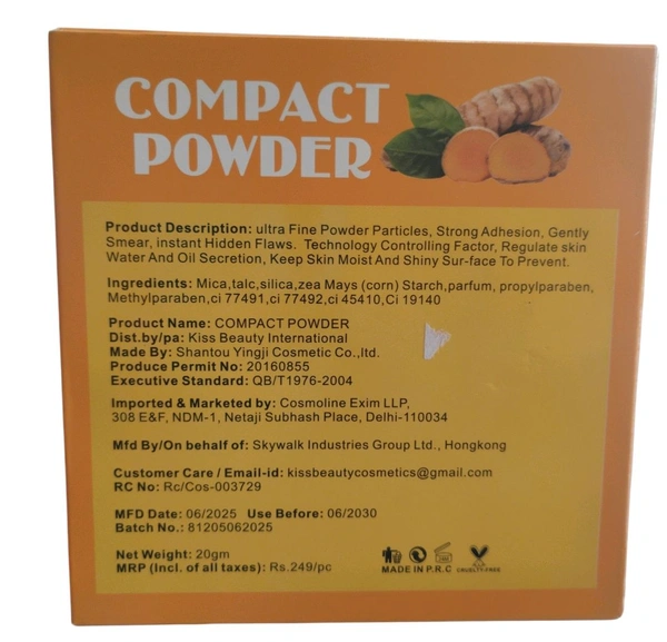Kiss Beauty Turmeric Compact Powder