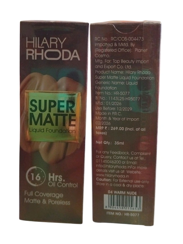 HILARY RHODA DUPER MATTE LIQUID FOUNDATION