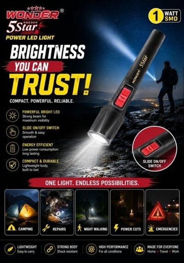 Big size CEll Operated emergency torch