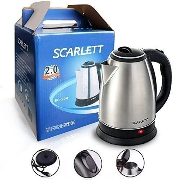 Scarlett Electric Kettle, Stainless Steel, 2.0 Litre Capacity