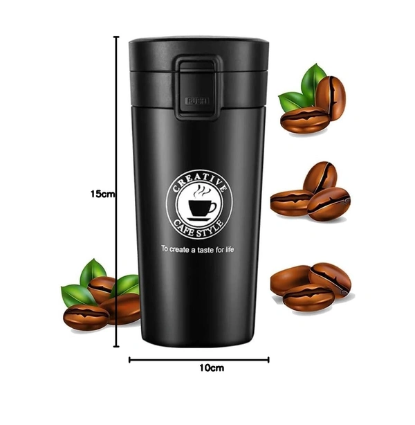 Coffee Mug Double Wall Stainless Steel Tumbler Vacuum Flask Bottle Thermo Tea Mug Travel Mug with Flip Lid