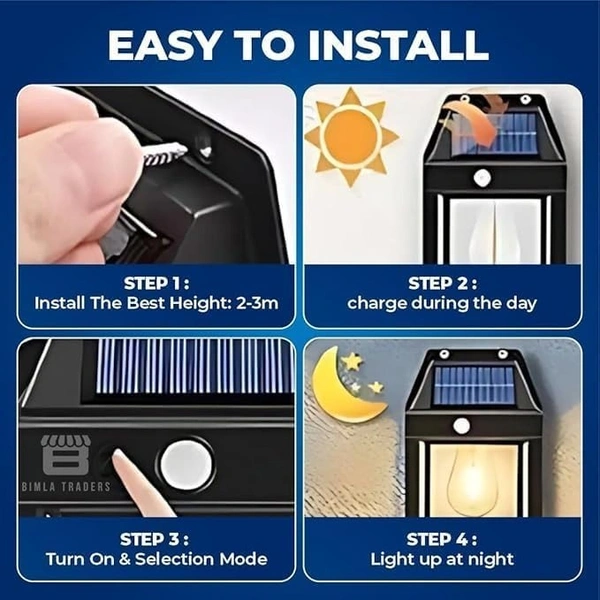 Sun-Powered Wall Light Outdoor with Motion Sensor β Waterproof Exterior LED Sconce Lamp