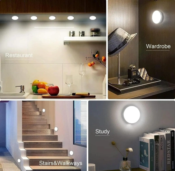 Motion Sensor Light for Home, USB Rechargeable Wireless LED Night Light, Self Adhesive Body Induction Lamp for Wardrobe, Cupboard