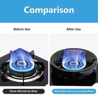 Black Gas Saver Burner Stand for LPG Gas Stove (Pack of 2)