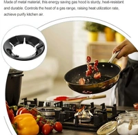 Black Gas Saver Burner Stand for LPG Gas Stove (Pack of 2)