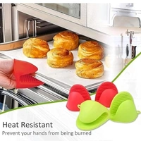 Silicone POT HOLDER Heat Resistant Pinch Mitts for Cooking, Baking & Grilling | Non-Slip Oven Gloves for Safe Grip | Easy to Clean Kitchen Hand Clips (Multicolor) - Multicolor