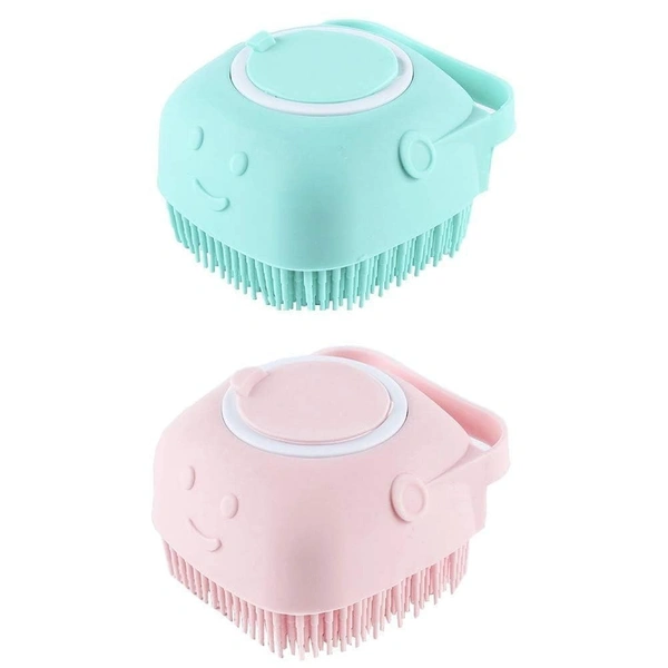 Body Scrubber with Soap Dispenser Brush, Silicone Exfoliating Brushes, Soft Body Exfoliator, Bath Loofah