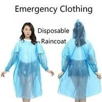 Rain Ponchos Raincoats for Adults Reusable, 2 Pcs Raincoats Ponchos Emergency for Women Men with Hood and Drawstring