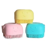Body Scrubber with Soap Dispenser Brush, Silicone Exfoliating Brushes, Soft Body Exfoliator, Bath Loofah