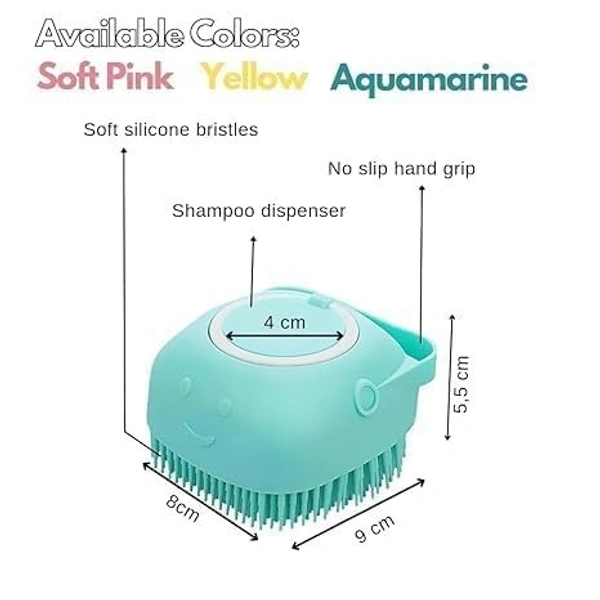 Body Scrubber with Soap Dispenser Brush, Silicone Exfoliating Brushes, Soft Body Exfoliator, Bath Loofah