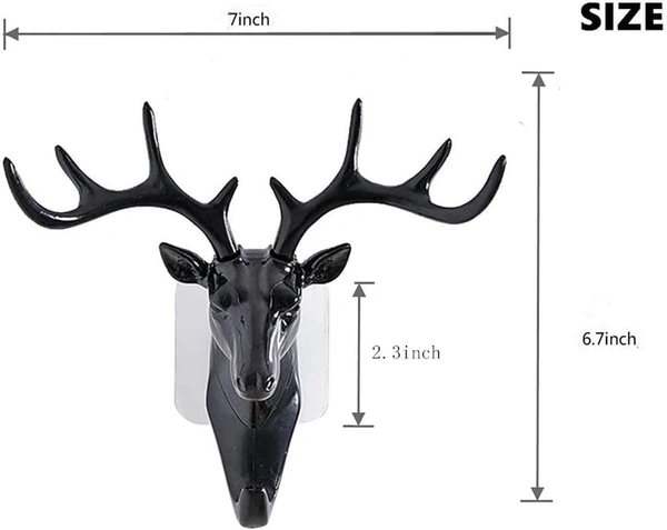 Deer Key Holder, Creative Deer Head Traceless Wall Hook
