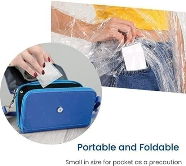 Rain Ponchos Raincoats for Adults Reusable, 2 Pcs Raincoats Ponchos Emergency for Women Men with Hood and Drawstring