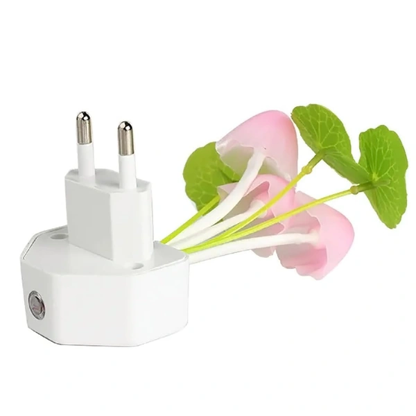 3D LED Night Lamp with Plug Smart Sensor auto On/Off and Color Change Mushroom Flowers Beautiful