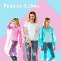 Rain Ponchos Raincoats for Adults Reusable, 2 Pcs Raincoats Ponchos Emergency for Women Men with Hood and Drawstring