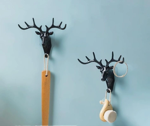 Deer Key Holder, Creative Deer Head Traceless Wall Hook