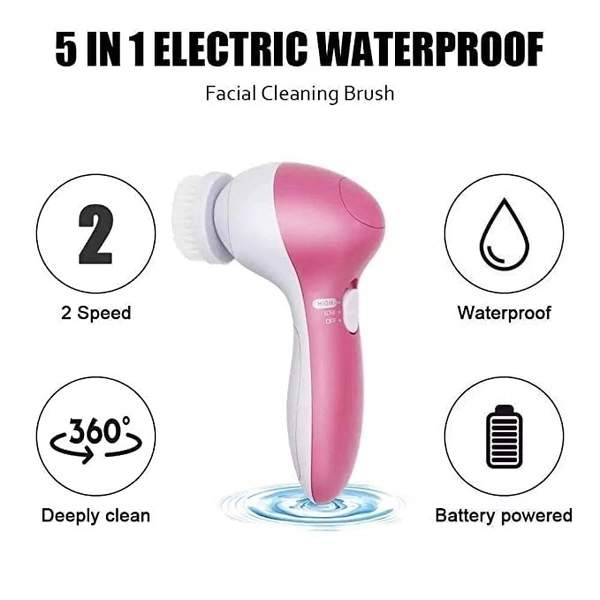 5 in 1 Face Facial Massage Machine Care & Cleansing Cleanser